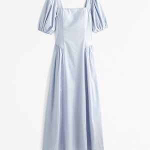 Abercrombie & Fitch Puff Sleeve Dipped-Waist Maxi Dress